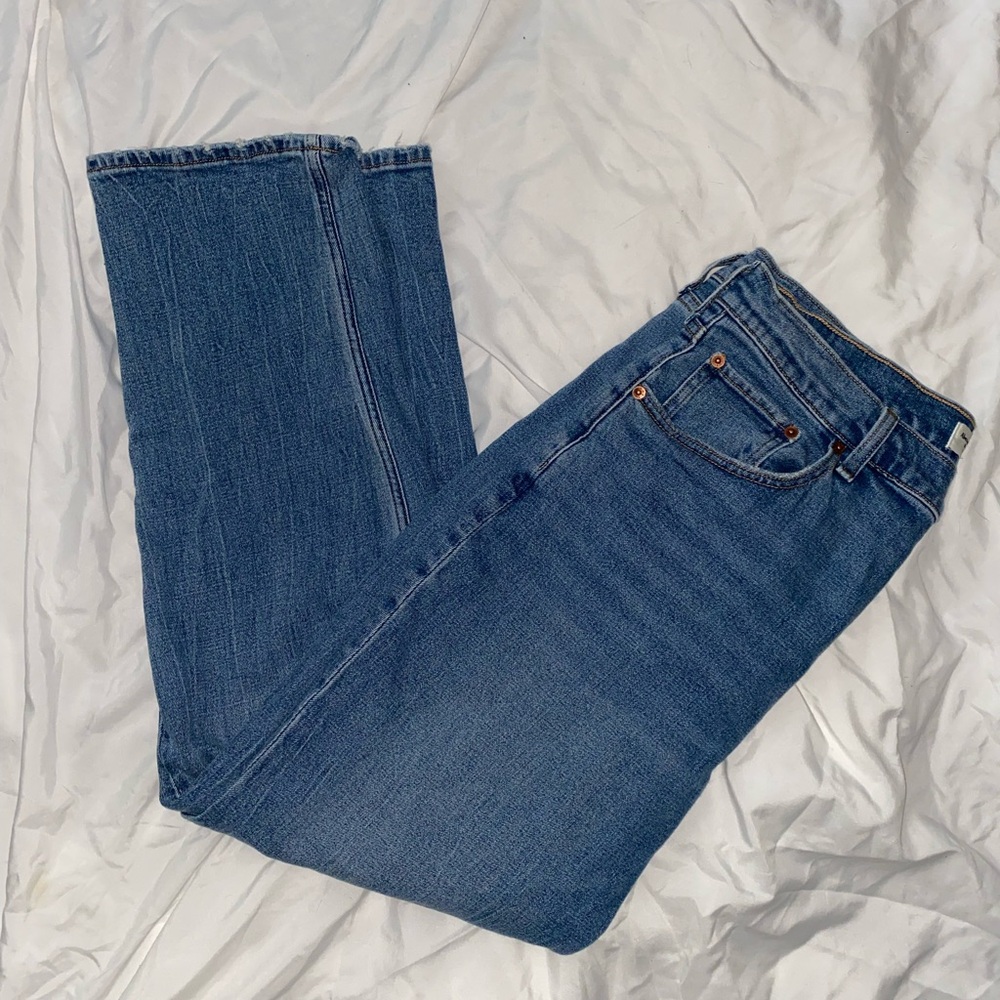 Abercrombie and Fitch ankle straight ultra high rise jeans - size 32/14 long